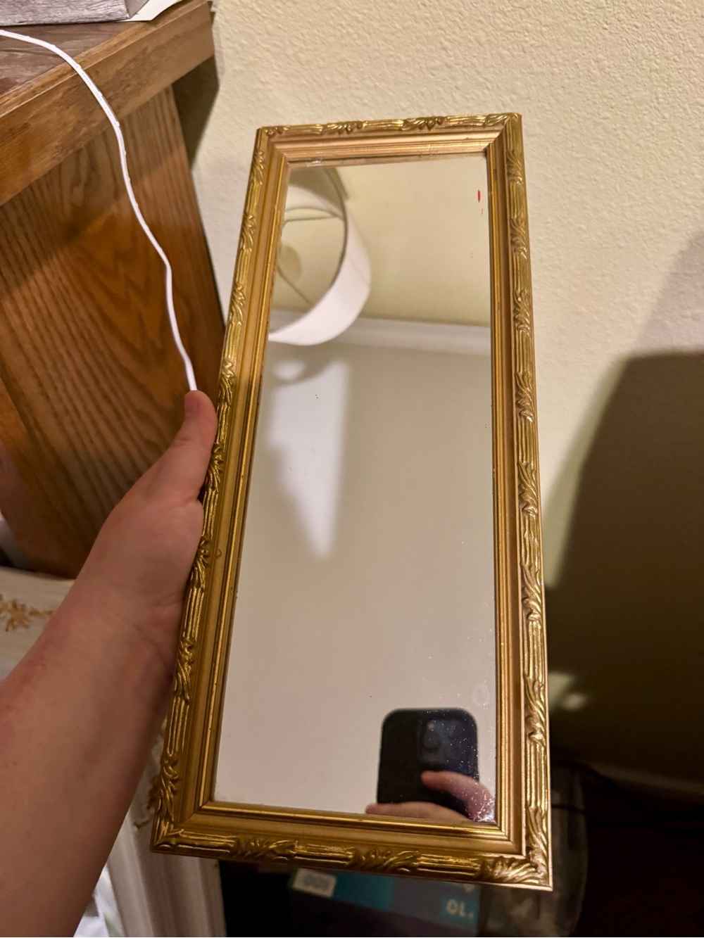 Gold Rectangular Wall Mirror